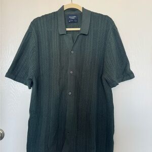 Abercrombie & Fitch Green Casual Button Down Shirt